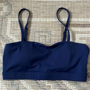 AOXJOX Bandeau Sports Bra Navy Blue Small